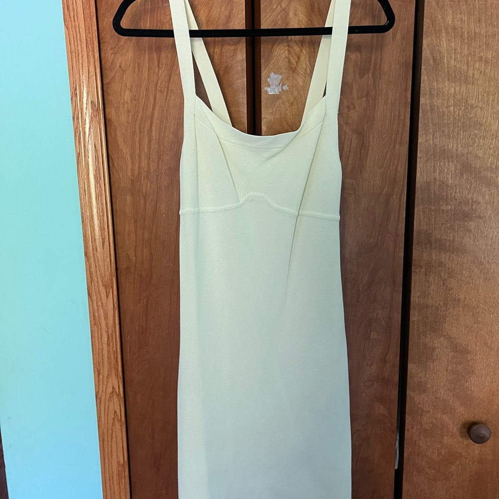 Zara Light Yellow Knit Mini Dress